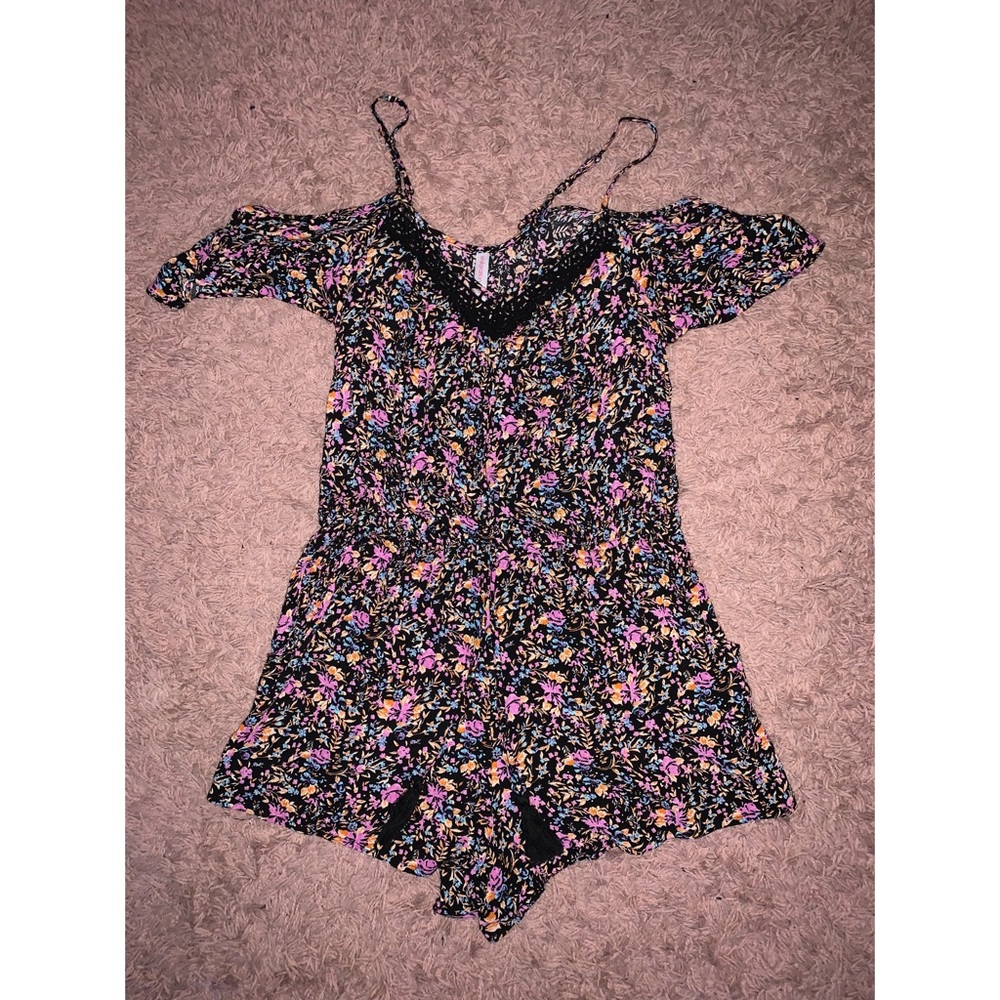 Xhilaration Off the Shoulder Floral Romper